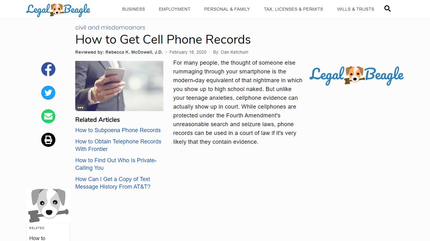 How to Get Cell Phone Records | Legal Beagle
